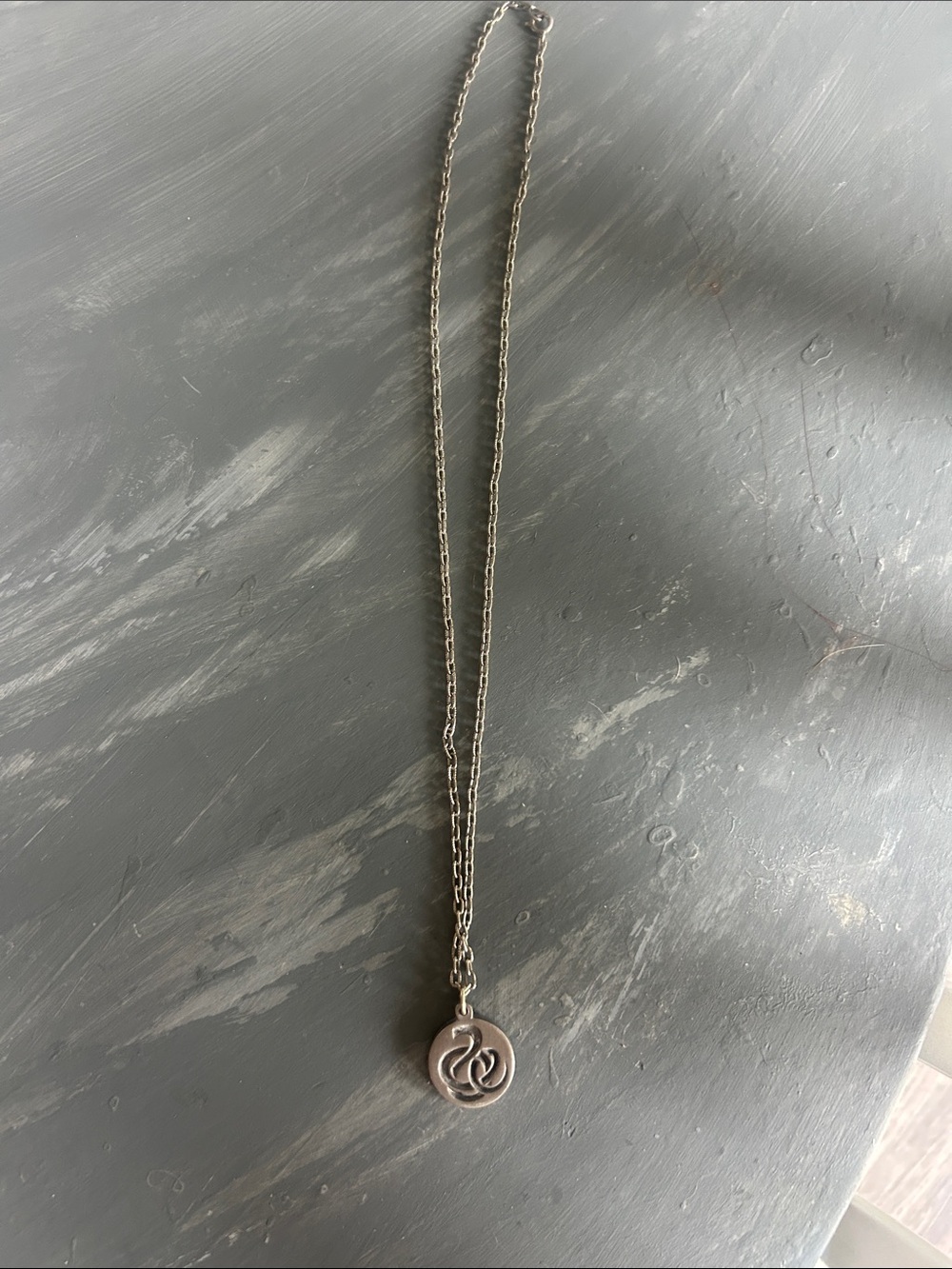 Made in Denmark Silver Double-Ring Pendant Necklace - Women Jewelry